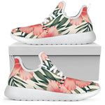 Exotic Tropical Hibiscus Pattern Print Mesh Knit Shoes GearFrost