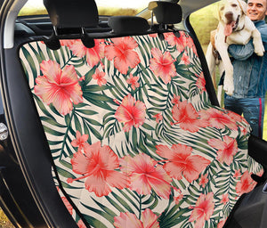 Exotic Tropical Hibiscus Pattern Print Pet Car Back Seat Cover