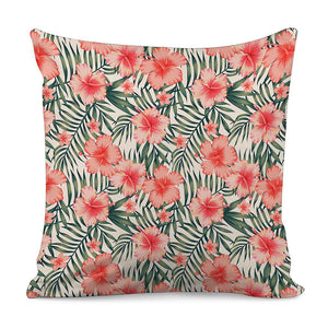Exotic Tropical Hibiscus Pattern Print Pillow Cover