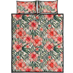 Exotic Tropical Hibiscus Pattern Print Quilt Bed Set