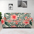 Exotic Tropical Hibiscus Pattern Print Sofa Cover