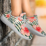 Exotic Tropical Hibiscus Pattern Print Sport Shoes GearFrost