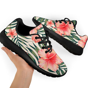 Exotic Tropical Hibiscus Pattern Print Sport Shoes GearFrost