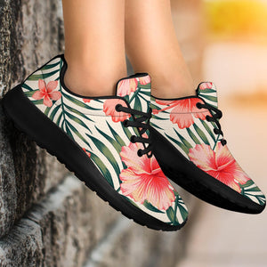 Exotic Tropical Hibiscus Pattern Print Sport Shoes GearFrost