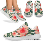 Exotic Tropical Hibiscus Pattern Print Sport Shoes GearFrost