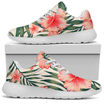 Exotic Tropical Hibiscus Pattern Print Sport Shoes GearFrost