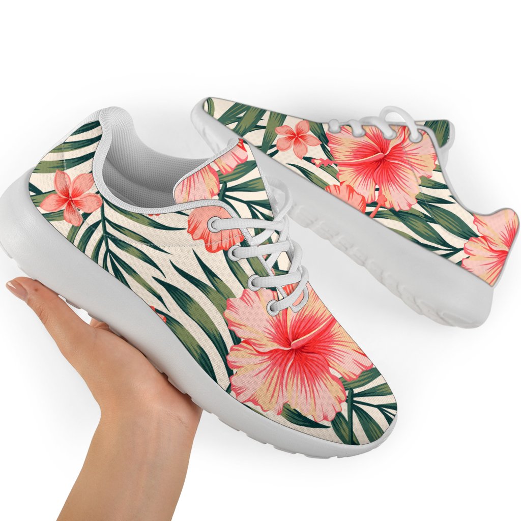 Exotic Tropical Hibiscus Pattern Print Sport Shoes GearFrost