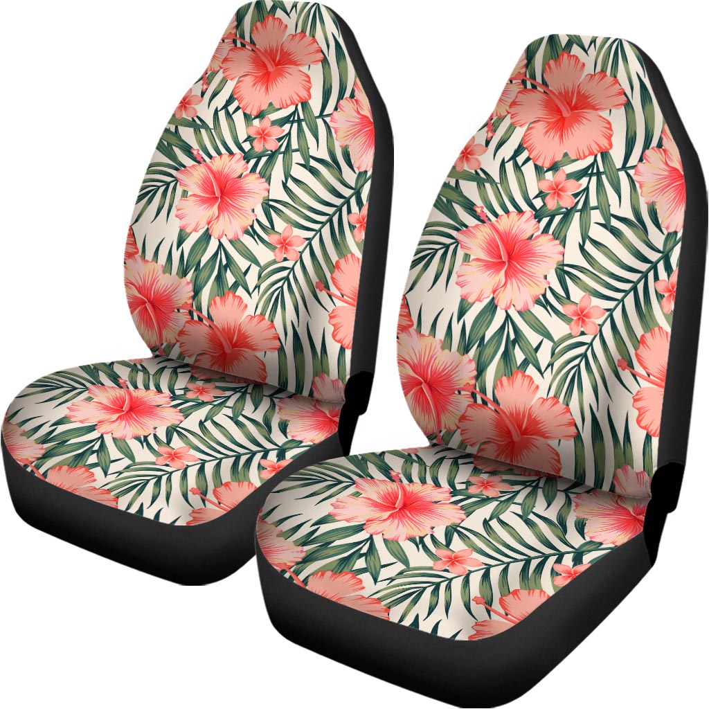 Exotic Tropical Hibiscus Pattern Print Universal Fit Car Seat Covers