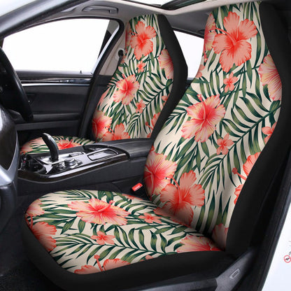Exotic Tropical Hibiscus Pattern Print Universal Fit Car Seat Covers