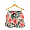 Exotic Tropical Hibiscus Pattern Print Women's Shorts