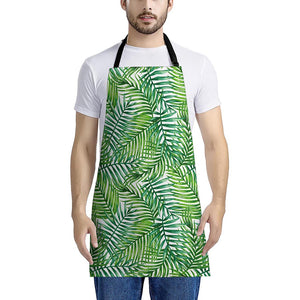 Exotic Tropical Leaf Pattern Print Apron