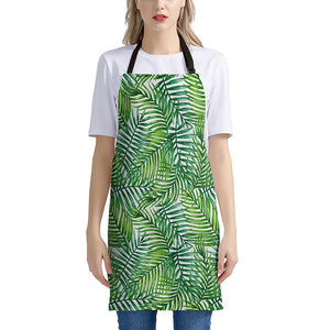 Exotic Tropical Leaf Pattern Print Apron