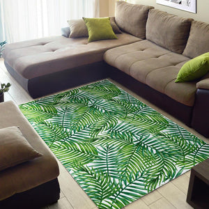 Exotic Tropical Leaf Pattern Print Area Rug GearFrost