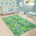 Exotic Tropical Leaf Pattern Print Area Rug GearFrost