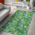 Exotic Tropical Leaf Pattern Print Floor Mat