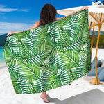 Exotic Tropical Leaf Pattern Print Beach Sarong Wrap