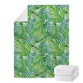 Exotic Tropical Leaf Pattern Print Blanket