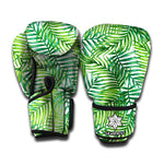 Exotic Tropical Leaf Pattern Print Boxing Gloves