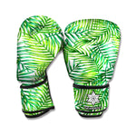 Exotic Tropical Leaf Pattern Print Boxing Gloves