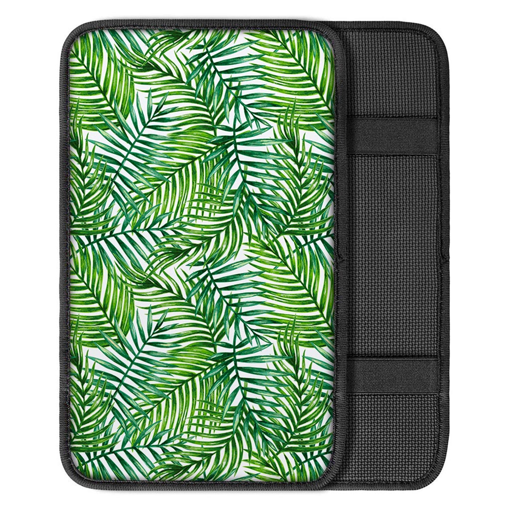 Exotic Tropical Leaf Pattern Print Car Center Console Cover