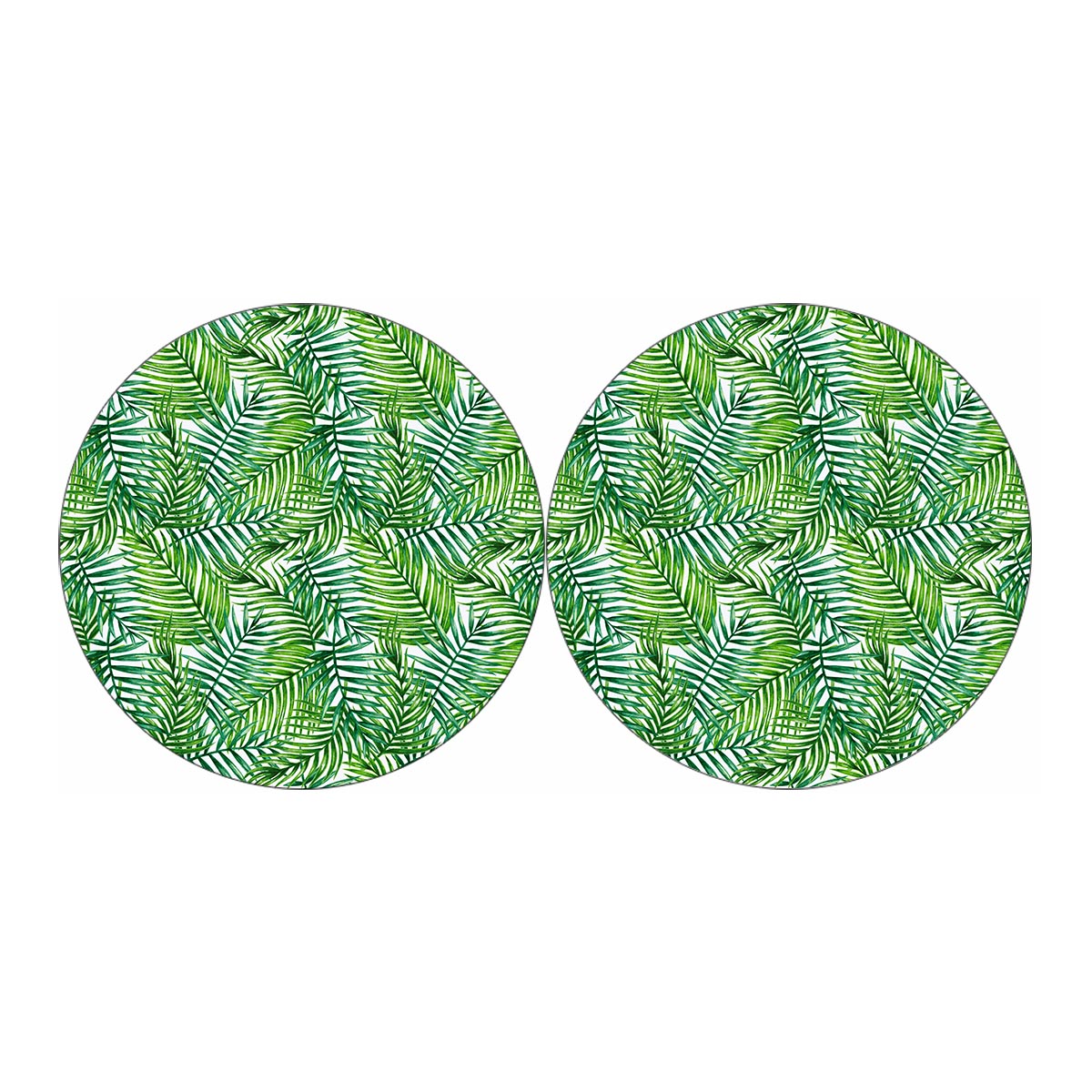 Exotic Tropical Leaf Pattern Print Car Coasters
