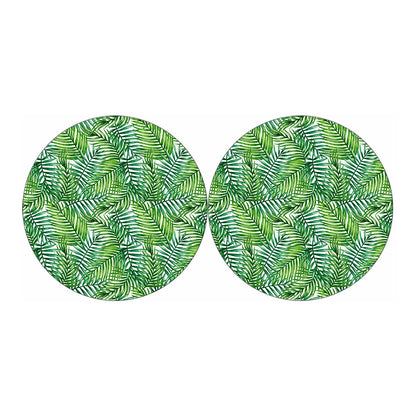 Exotic Tropical Leaf Pattern Print Car Coasters