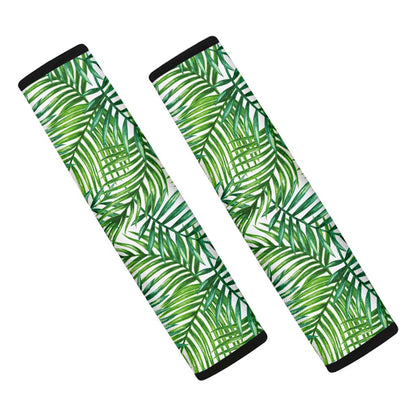Exotic Tropical Leaf Pattern Print Car Seat Belt Covers
