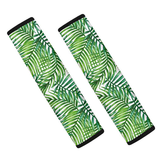 Exotic Tropical Leaf Pattern Print Car Seat Belt Covers