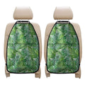 Exotic Tropical Leaf Pattern Print Car Seat Organizers
