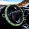 Exotic Tropical Leaf Pattern Print Car Steering Wheel Cover