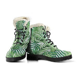 Exotic Tropical Leaf Pattern Print Comfy Boots GearFrost