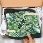 Exotic Tropical Leaf Pattern Print Comfy Boots GearFrost