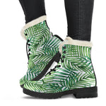 Exotic Tropical Leaf Pattern Print Comfy Boots GearFrost