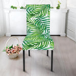 Exotic Tropical Leaf Pattern Print Dining Chair Slipcover