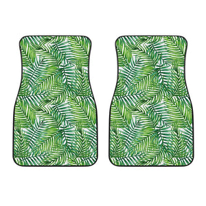 Exotic Tropical Leaf Pattern Print Front Car Floor Mats