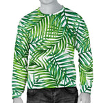 Exotic Tropical Leaf Pattern Print Men's Crewneck Sweatshirt GearFrost