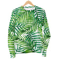 Exotic Tropical Leaf Pattern Print Men's Crewneck Sweatshirt
