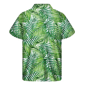 Exotic Tropical Leaf Pattern Print Men's Short Sleeve Shirt