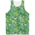 Exotic Tropical Leaf Pattern Print Men's Tank Top