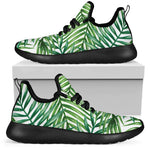 Exotic Tropical Leaf Pattern Print Mesh Knit Shoes GearFrost