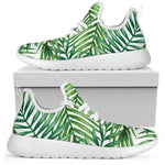 Exotic Tropical Leaf Pattern Print Mesh Knit Shoes GearFrost
