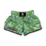 Exotic Tropical Leaf Pattern Print Muay Thai Boxing Shorts