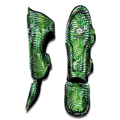 Exotic Tropical Leaf Pattern Print Muay Thai Shin Guard