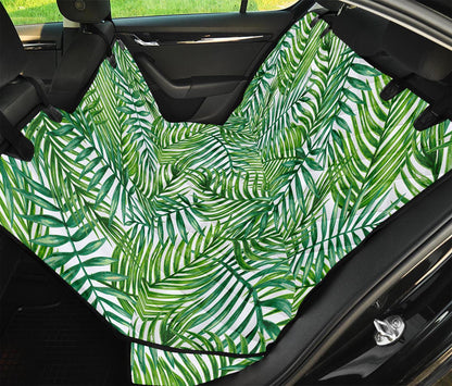 Exotic Tropical Leaf Pattern Print Pet Car Back Seat Cover