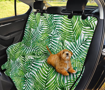 Exotic Tropical Leaf Pattern Print Pet Car Back Seat Cover