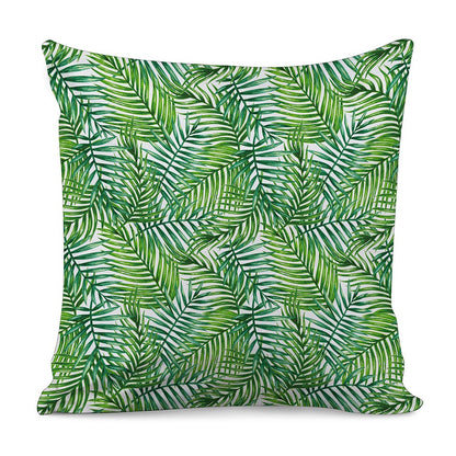 Exotic Tropical Leaf Pattern Print Pillow Cover