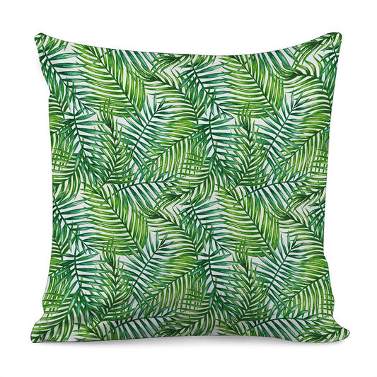 Exotic Tropical Leaf Pattern Print Pillow Cover