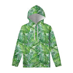 Exotic Tropical Leaf Pattern Print Pullover Hoodie