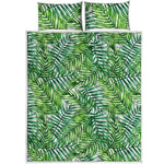 Exotic Tropical Leaf Pattern Print Quilt Bed Set