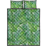 Exotic Tropical Leaf Pattern Print Quilt Bed Set